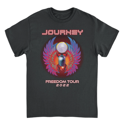 Journey Freedom Tour 2022 Colorful Black T-Shirt - AMPED