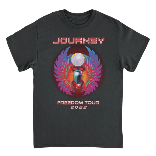 Journey Freedom Tour 2022 Colorful Black T-Shirt - AMPED