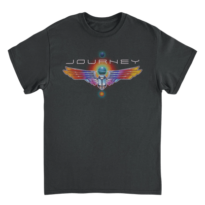Journey Journey Logo Distress Scarab Black T-Shirt - AMPED