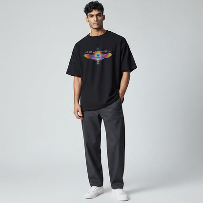 Journey Journey Logo Distress Scarab Black T-Shirt - AMPED
