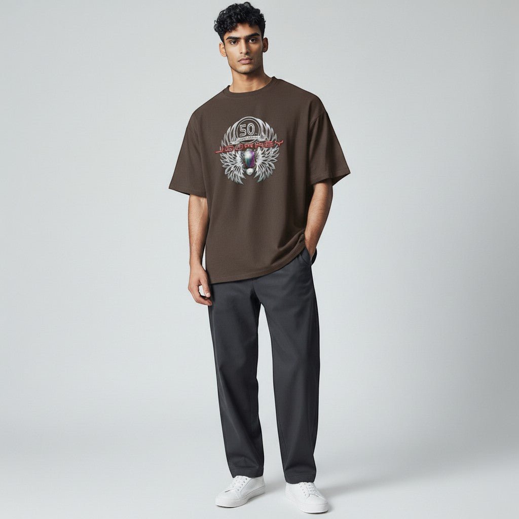 Journey Platinum Scarab 50th Anniversary Dark Chocolate T-Shirt - AMPED