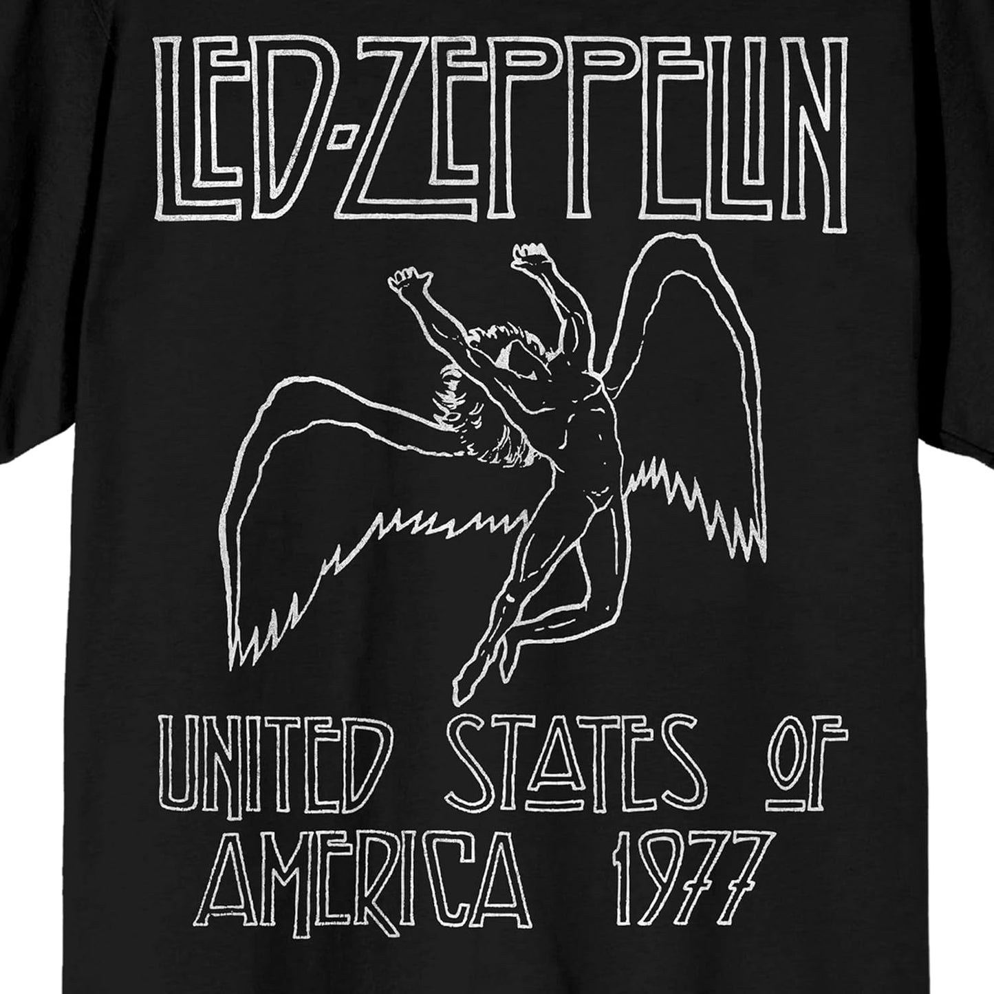Led Zeppelin Falling Icarus 1977 Men'S Crew Neck Short Sleeve T-Shirt - AMPED