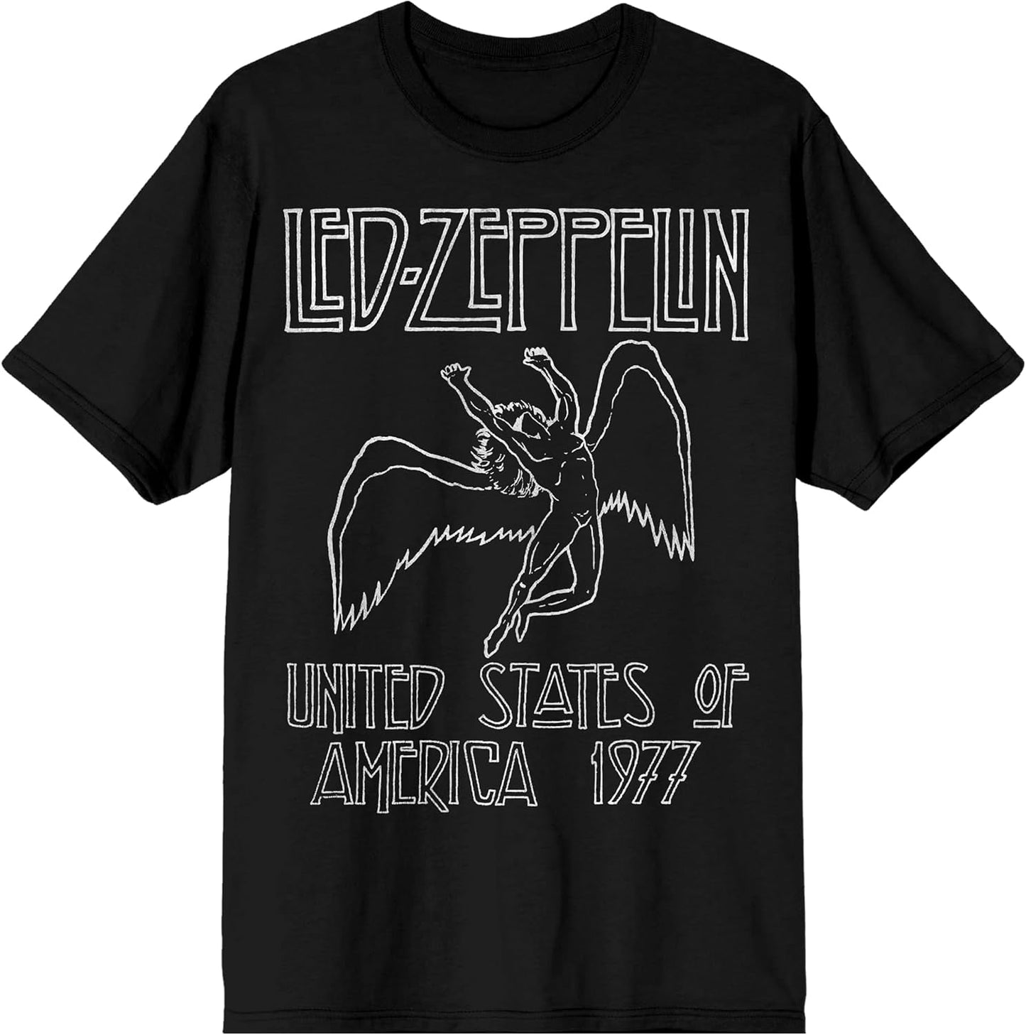 Led Zeppelin Falling Icarus 1977 Men'S Crew Neck Short Sleeve T-Shirt - AMPED