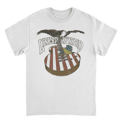 Lynyrd Skynyrd American Guitar And Eagle White T-Shirt - AMPED