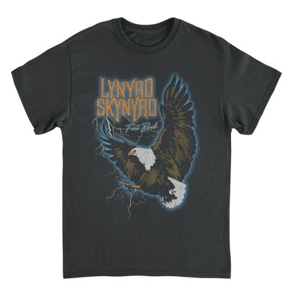 Lynyrd Skynyrd Free Bird Lightning Black T-Shirt - AMPED