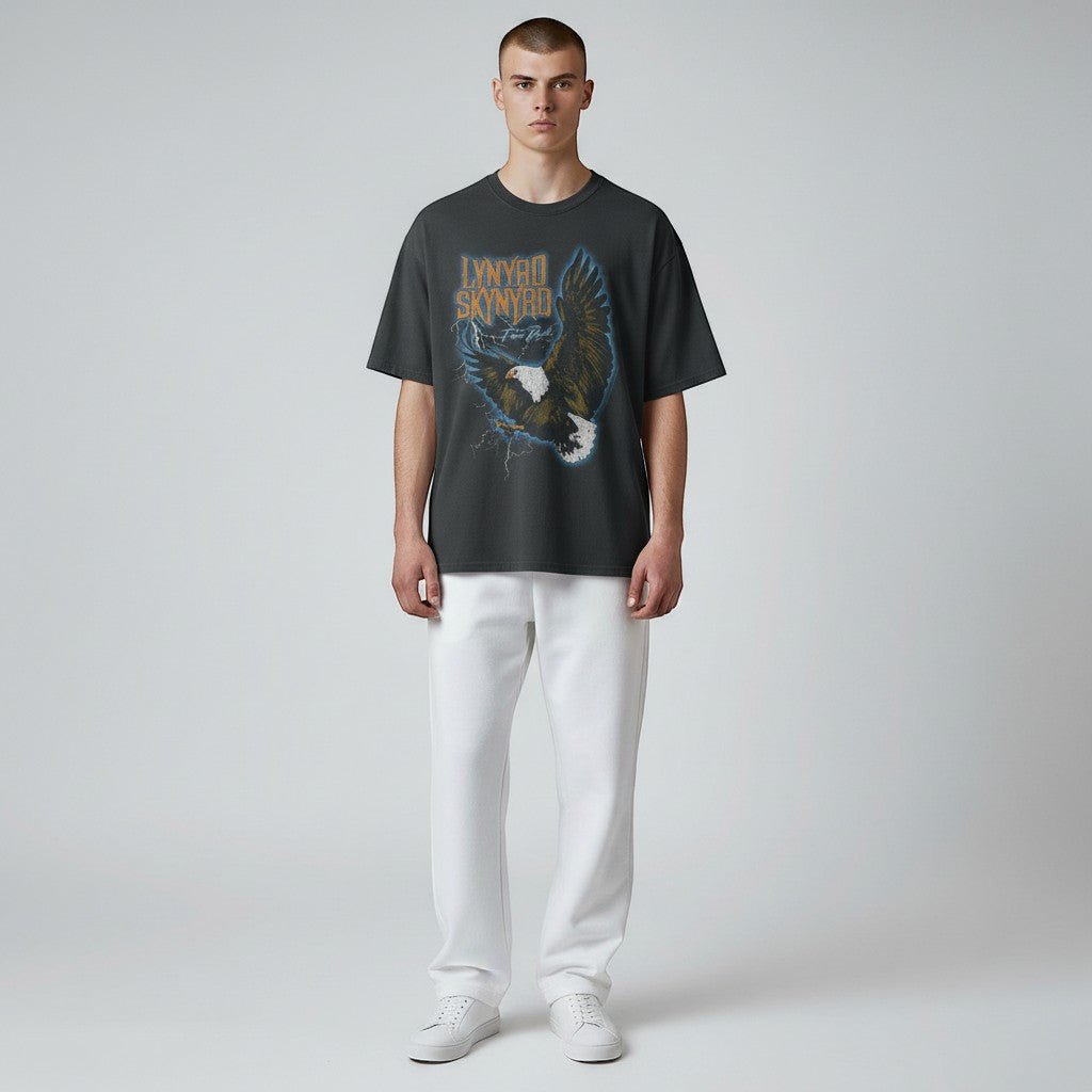 Lynyrd Skynyrd Free Bird Lightning Black T-Shirt - AMPED