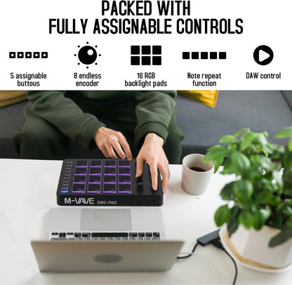 M - Wave Wireless MIDI Pad Controller - AMPED