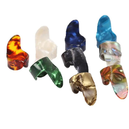 Miwayer 4pcs Guitar PicksGuitar Thumb Finger Picks Celluloid Picks Plectrums for Electric & Acoustic Guitars, Ukulele, Bass - AMPED