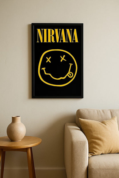 Nirvana – Smiley Logo Poster (11 x 17) - AMPED