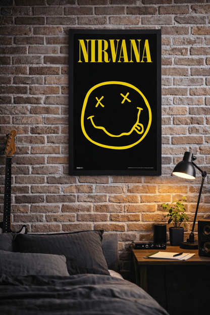 Nirvana – Smiley Logo Poster (11 x 17) - AMPED