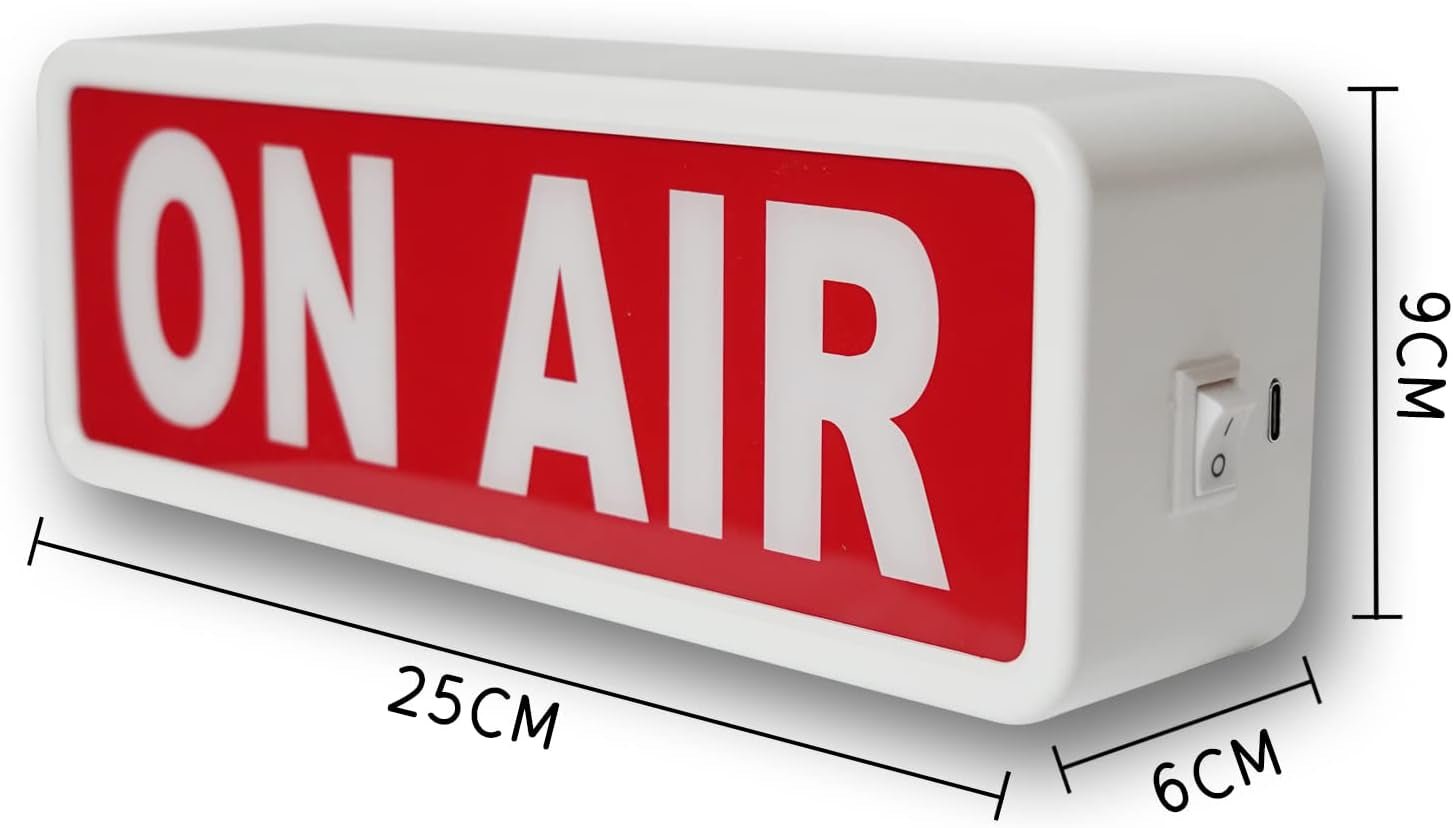 ON AIR Studio Light Sign – Creator Recording Lamp - AMPED