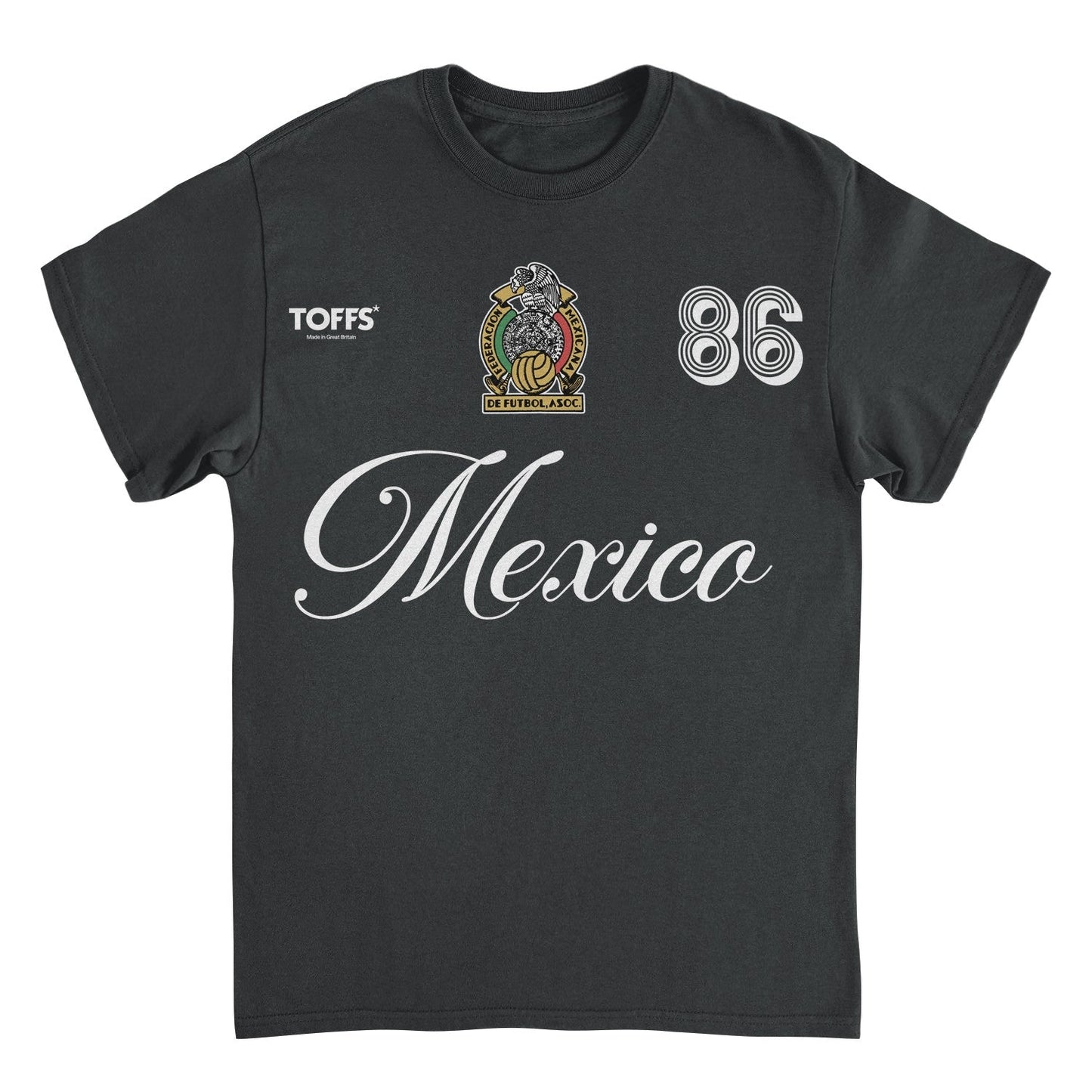 Toffs Retro Soccer Futbol Mexico Black T-Shirt