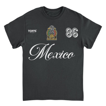 Toffs Retro Soccer Futbol Mexico Black T-Shirt