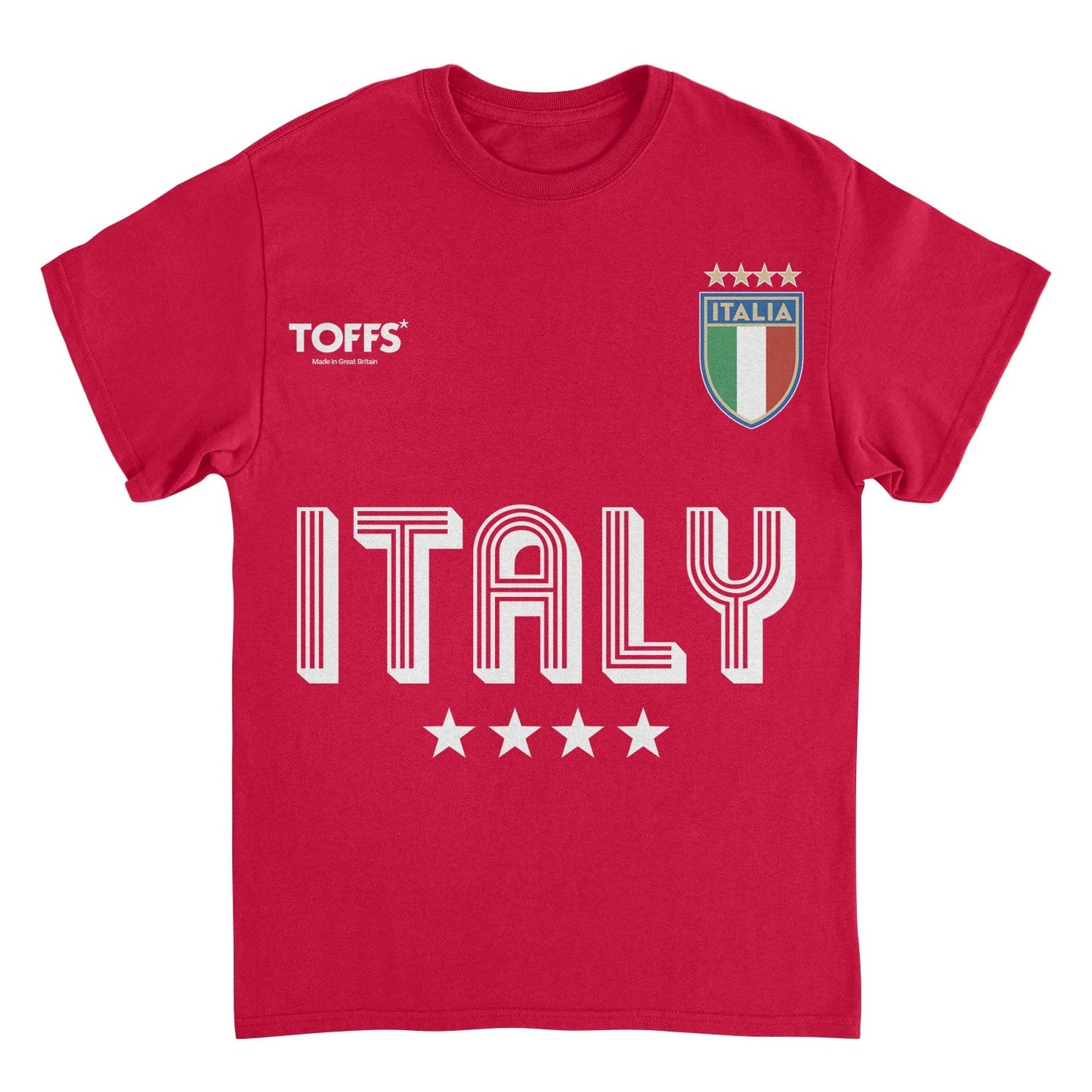 Toffs Retro Soccer Futbol Italia Red T-Shirt