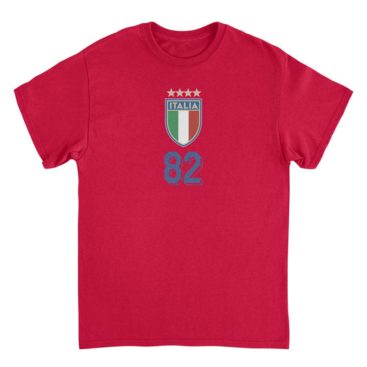 Toffs Retro Soccer Futbol Italia Logo Red T-Shirt