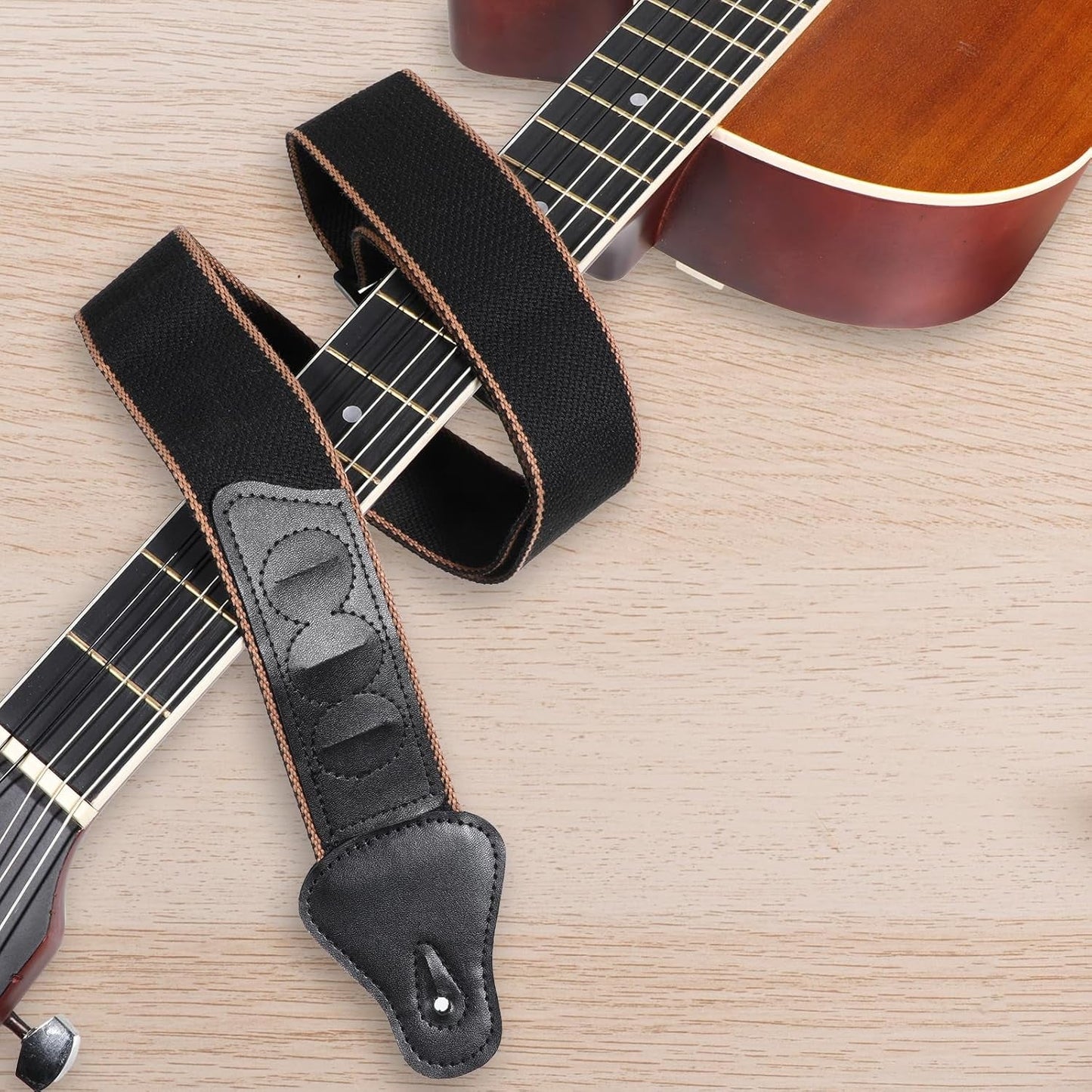 Patterned Acoustic Guitar Strap Kit - AMPED