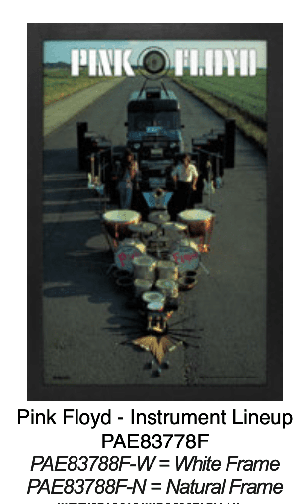 Pink Floyd – Instrument Lineup 11x17 - AMPED