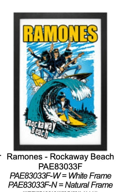 Ramones – Rockaway Beach Poster (11x17 Framed Print) - AMPED