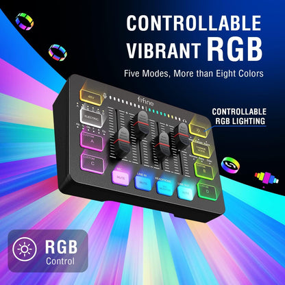RGB Streaming Mixer & Mic Bundle - AMPED