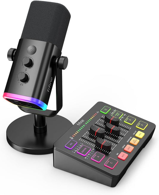 RGB Streaming Mixer & Mic Bundle - AMPED