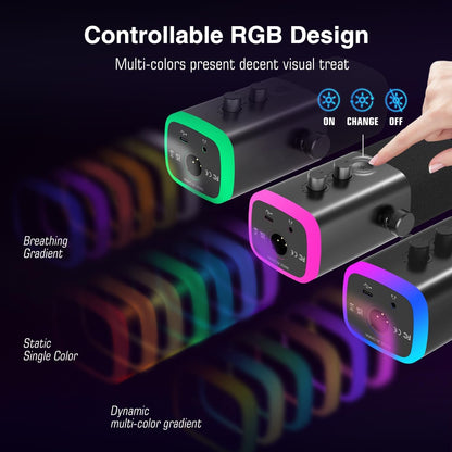 RGB Streaming Mixer & Mic Bundle - AMPED