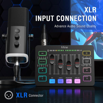 RGB Streaming Mixer & Mic Bundle - AMPED