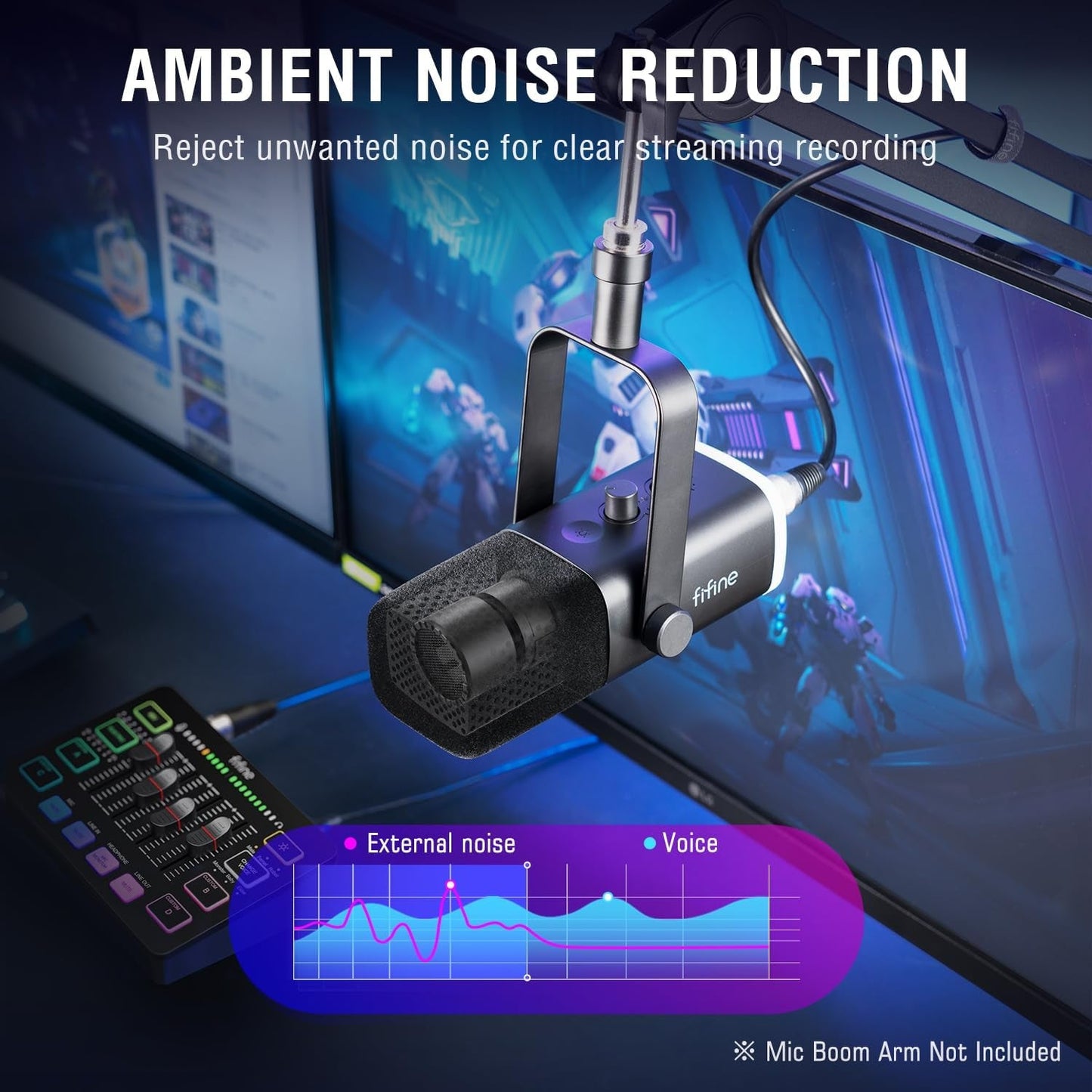 RGB Streaming Mixer & Mic Bundle - AMPED