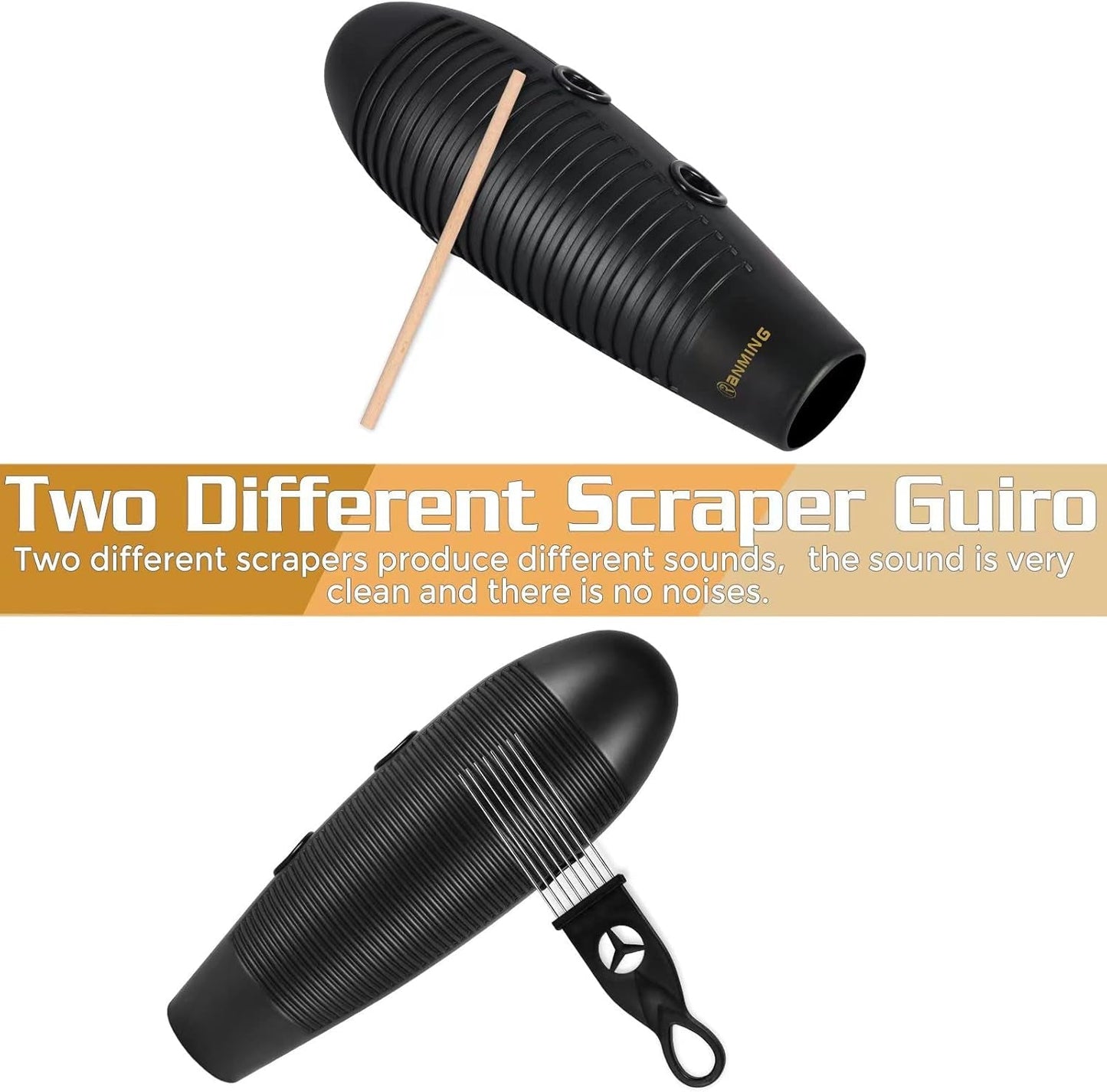 RiffFish Latin Guiro Shaker – Super - Fish Percussion - AMPED