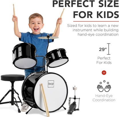 Rookie Riot 3 - Piece Kids Drum Kit – Junior Beginner Set - AMPED