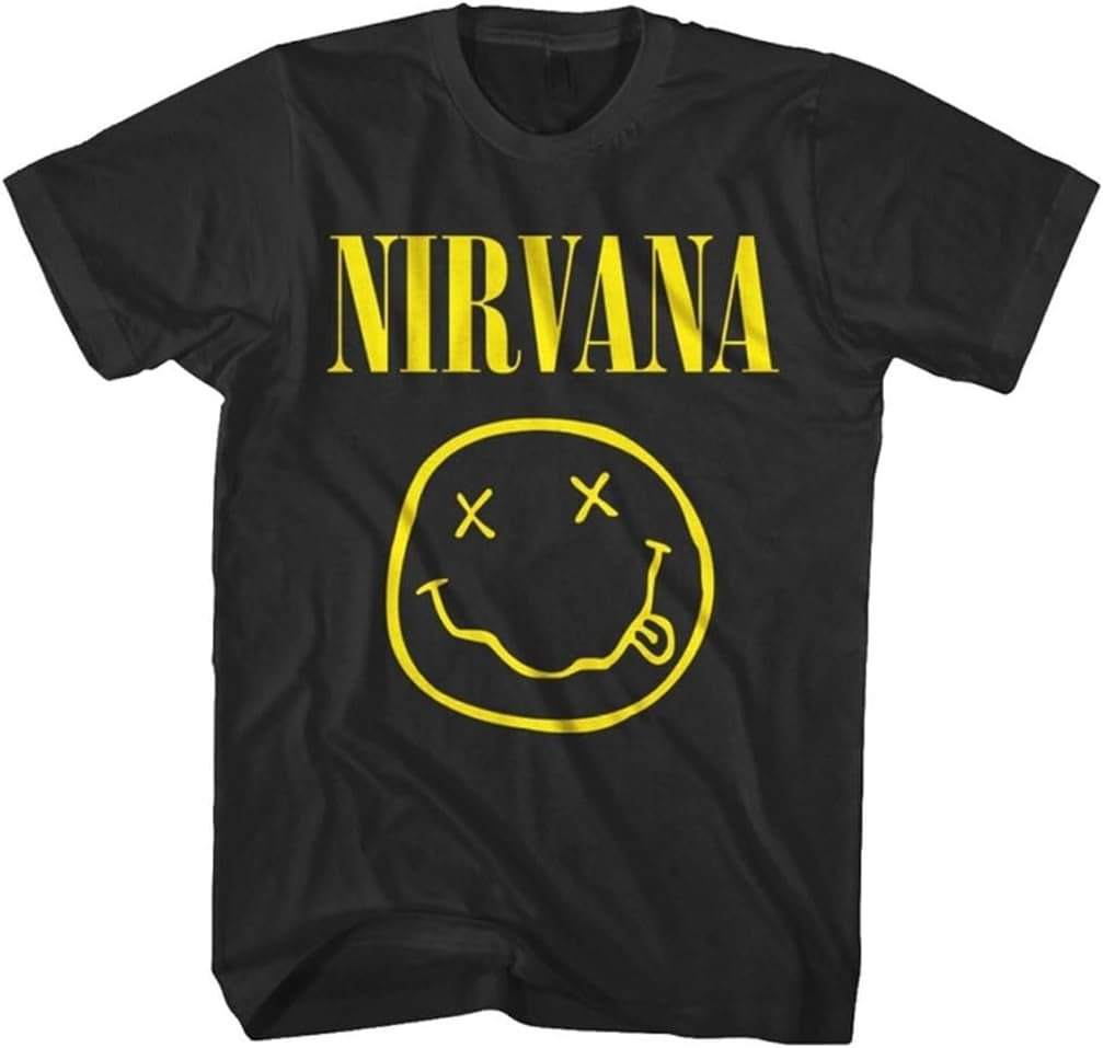 Smile Face Logo T-Shirt - Black (X - Large) - AMPED