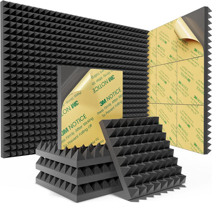 Sonicism Soundproof Foam Panels - 12 PACK - AMPED