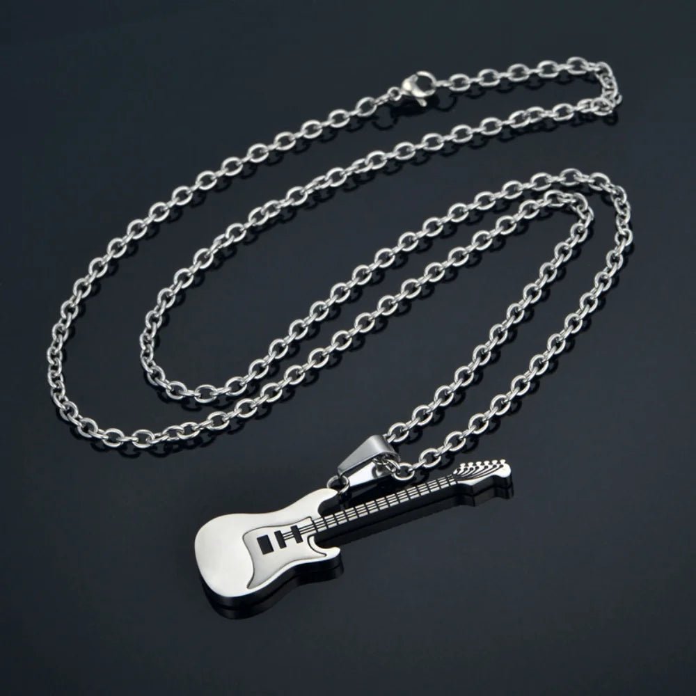 Stainless Steel Geometric Pendant Necklace - AMPED