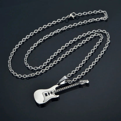Stainless Steel Geometric Pendant Necklace - AMPED