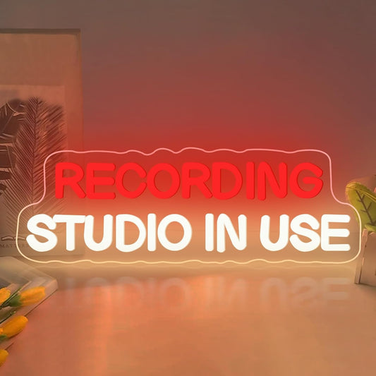 Studio In Session Neon Sign – Dimmable Recording Light - AMPED