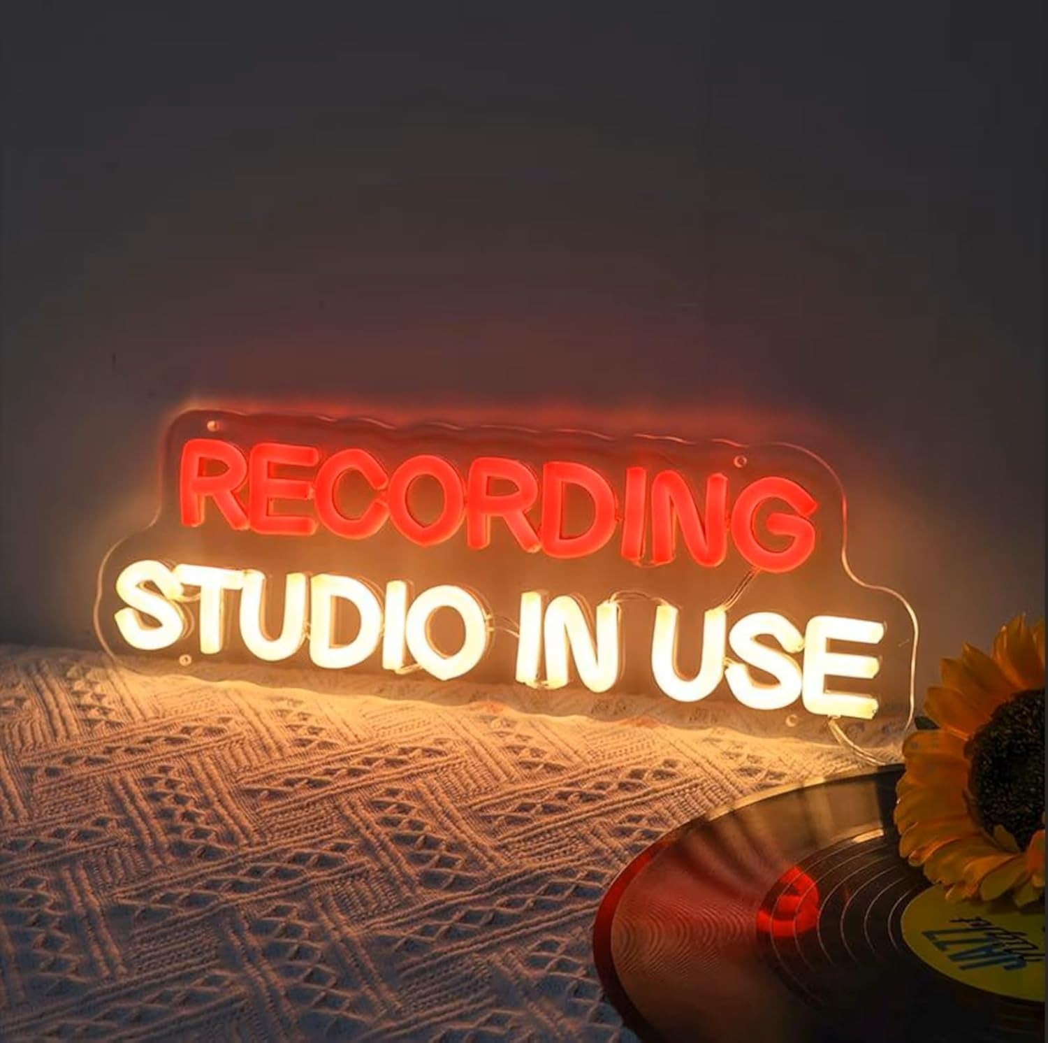 Studio In Session Neon Sign – Dimmable Recording Light - AMPED