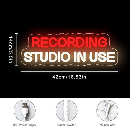 Studio In Session Neon Sign – Dimmable Recording Light - AMPED