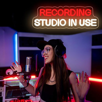 Studio In Session Neon Sign – Dimmable Recording Light - AMPED