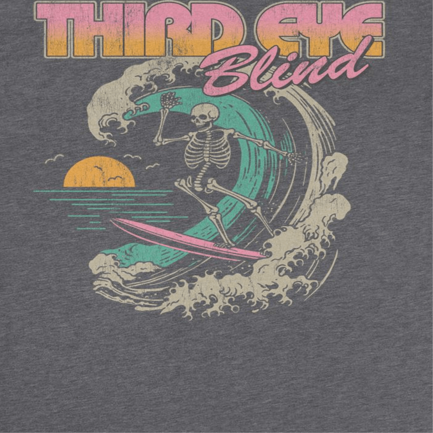 Third Eye Blind Surf Skeleton T-Shirt - AMPED