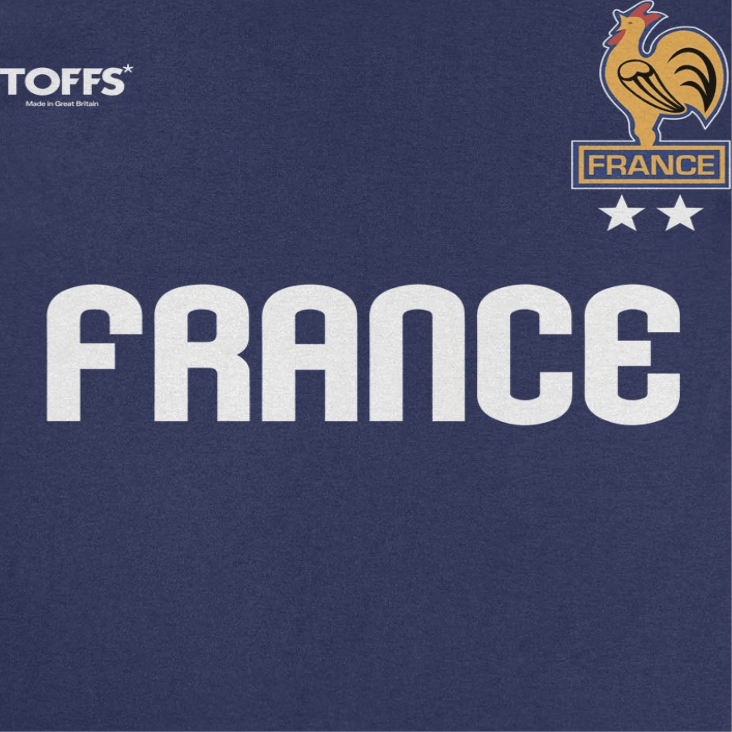 Toffs Retro Soccer Futbol France Navy T-Shirt - AMPED