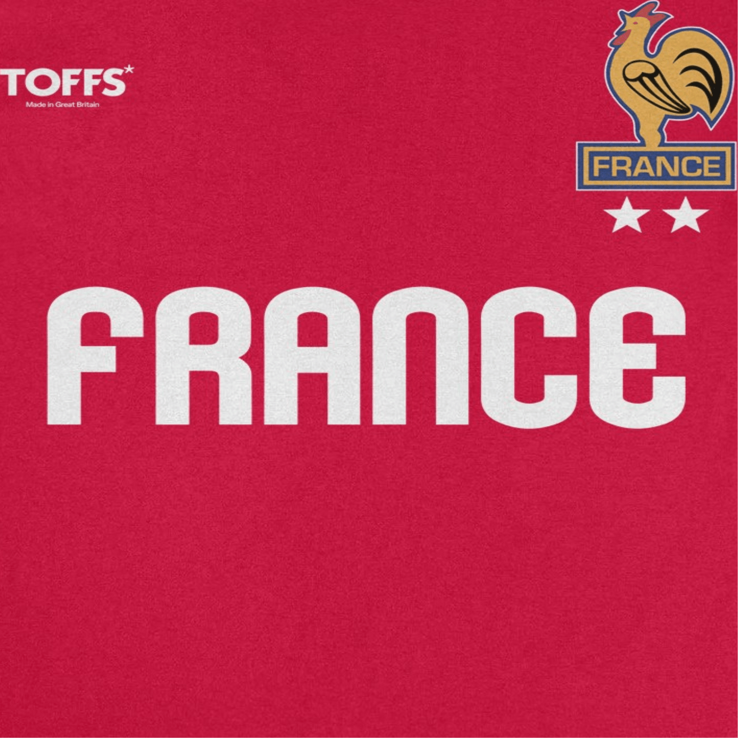 Toffs Retro Soccer Futbol France Red T-Shirt - AMPED