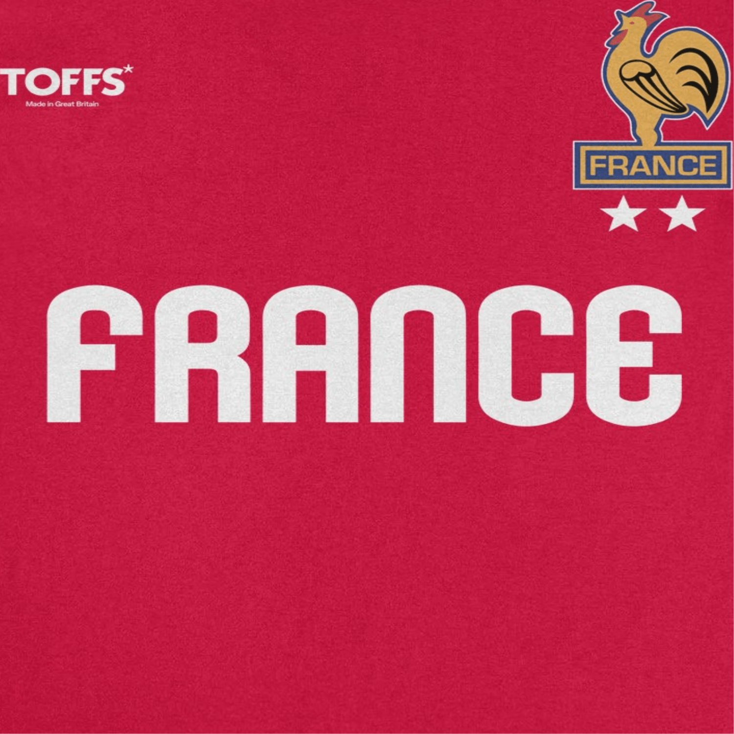 Toffs Retro Soccer Futbol France Red T-Shirt - AMPED