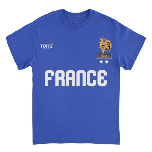 Toffs Retro Soccer Futbol France Royal T-Shirt - AMPED