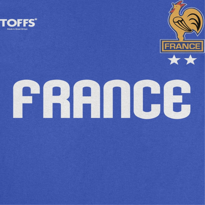 Toffs Retro Soccer Futbol France Royal T-Shirt - AMPED
