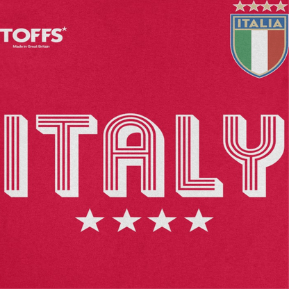 Toffs Retro Soccer Futbol Italia Red T-Shirt - AMPED