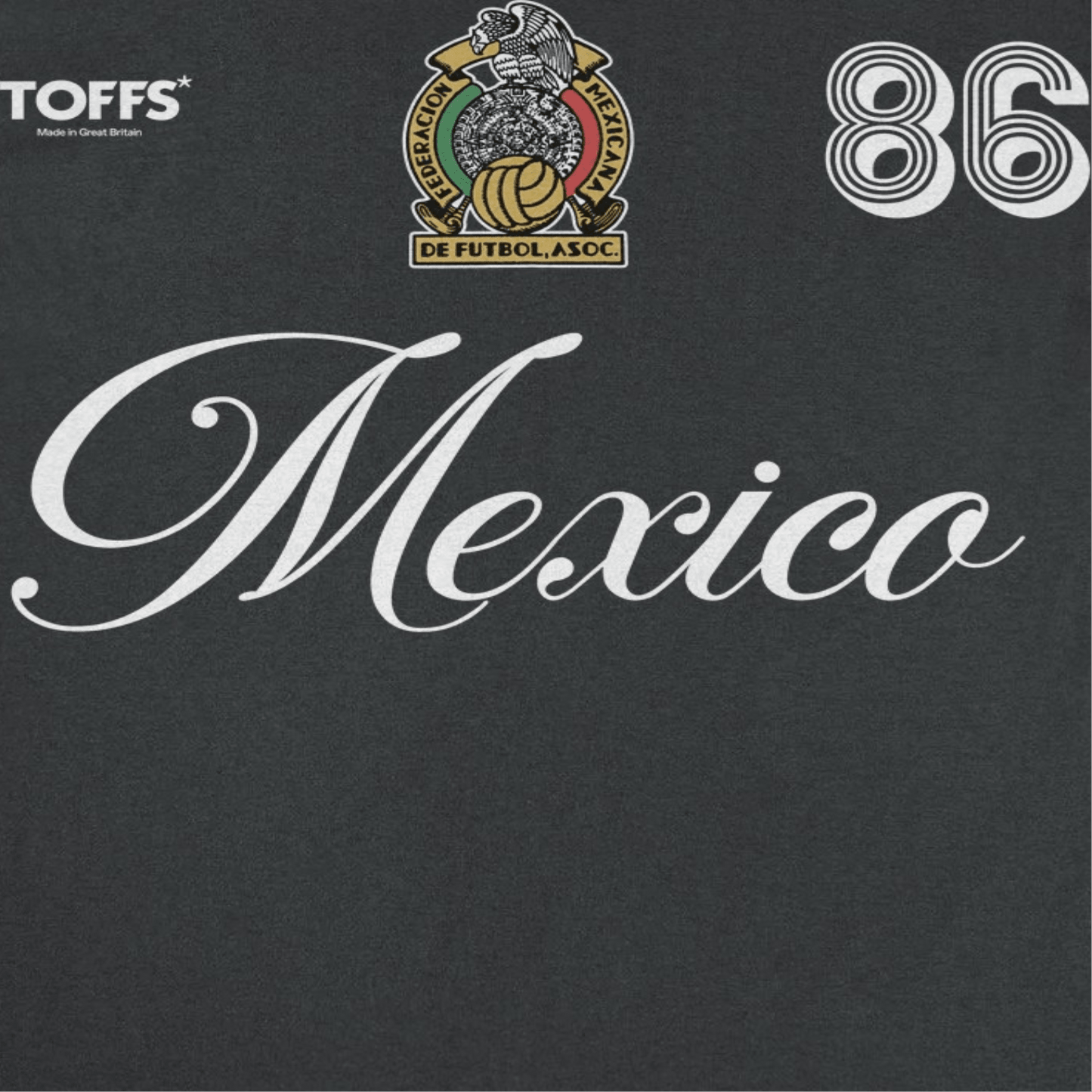 Toffs Retro Soccer Futbol Mexico Black T-Shirt - AMPED