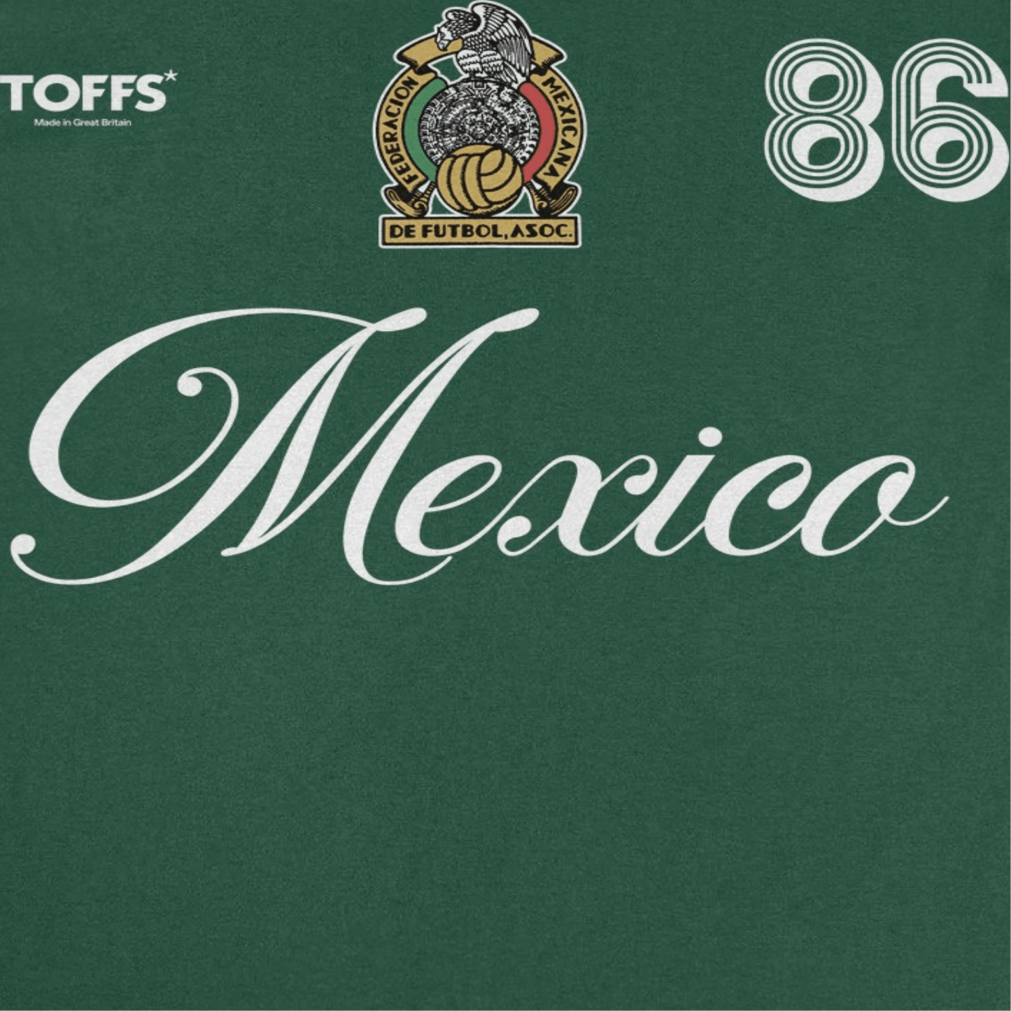 Toffs Retro Soccer Futbol Mexico Forest Green T-Shirt - AMPED