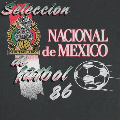 Toffs Retro Soccer Futbol Nacional De Mexico Black T-Shirt - AMPED