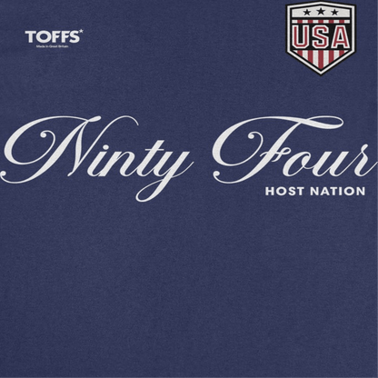 Toffs Retro Soccer Futbol Ninty Four Host Nation Navy T-Shirt - AMPED