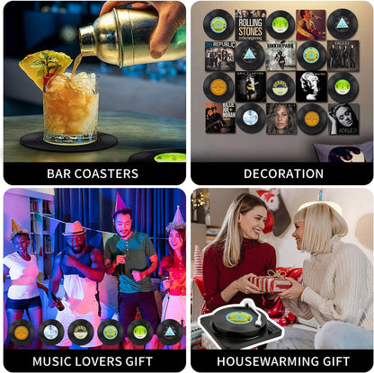 Vinil Drink Coasters Set - AMPED