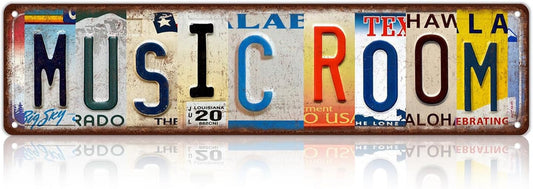 Vintage Music Room Street Sign - AMPED